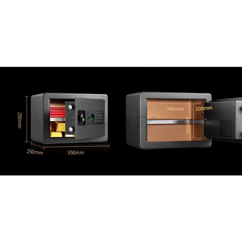33559/33559s Fingerprint Password Safe Can Enter The Wall Bedside Safe Anti-theft Storage Box