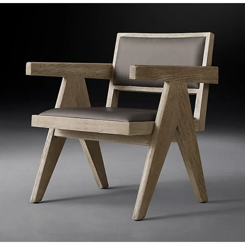American rural retro tiger chair, Italian Nordic solid wood sofa chair