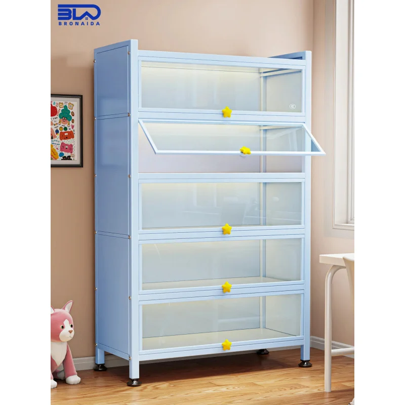 custom.Metal Display Cabinet With Side Glass Panels Convenience Store Featured Snacks Drinks and Promotion Display