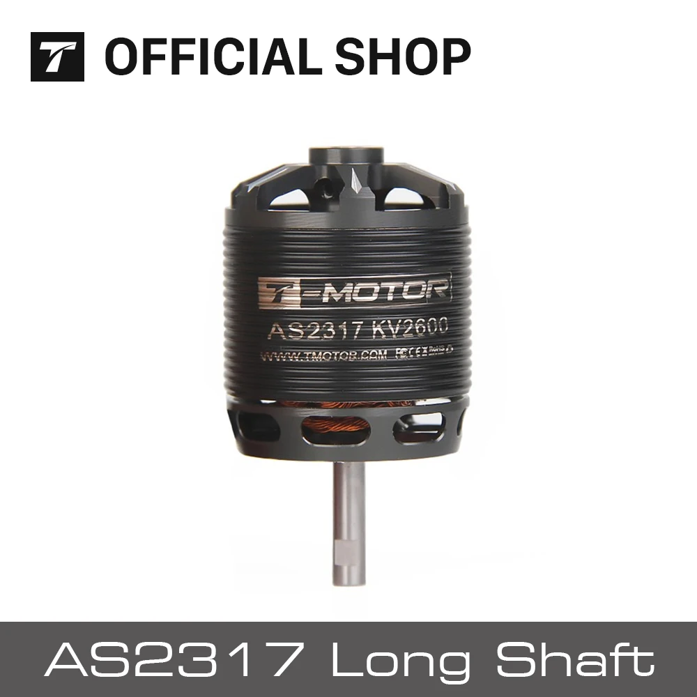 T-motor AS2317 Brushless Motor AS 2317 Long Shaft KV880 KV1250 KV1400 Outrunner Motor For small 3D Fixed Wing RC Drone