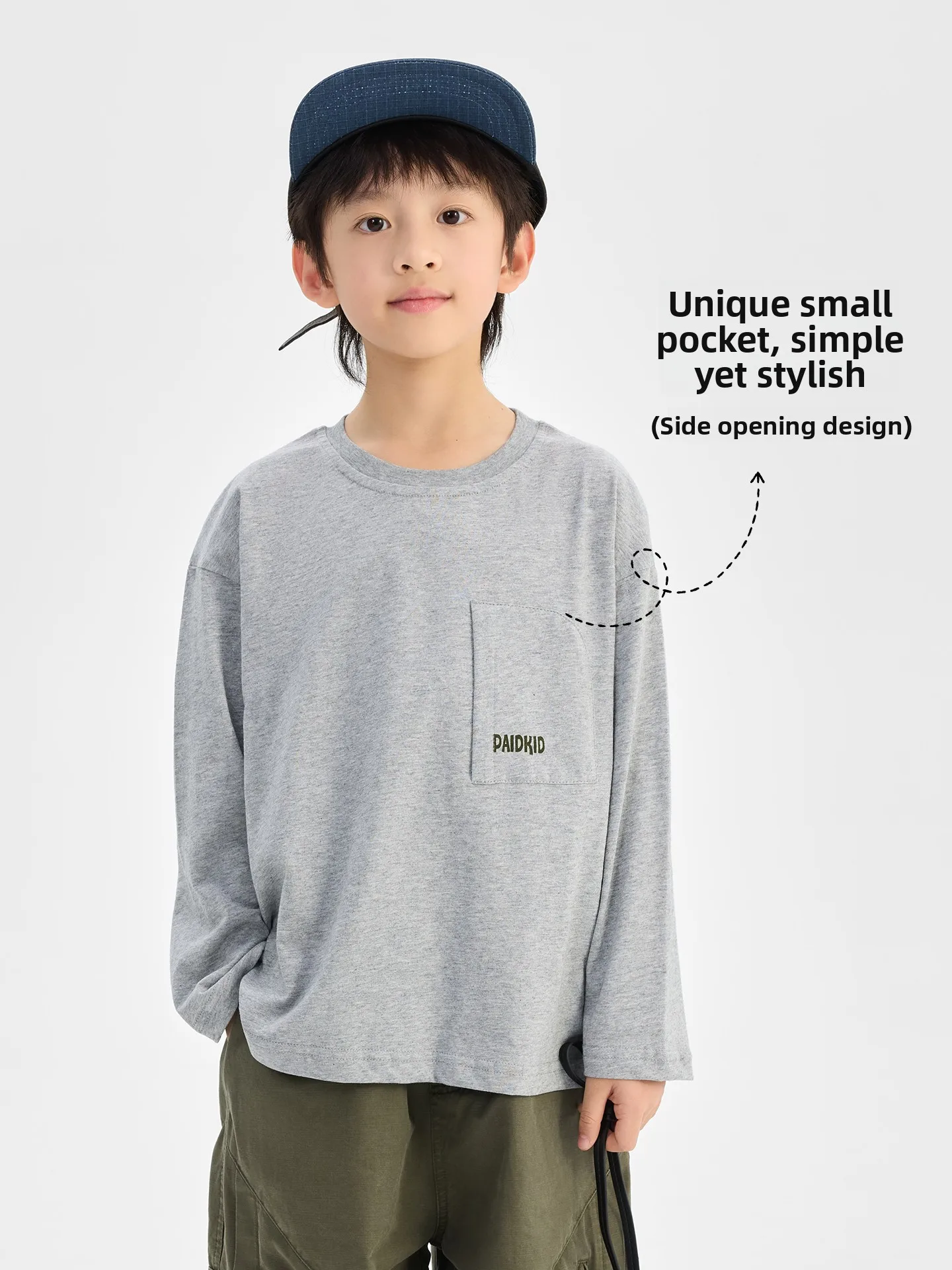 Pure Cotton Long Sleeve Children's T-shirt Lightweight Base Layer Shirt for Boys Autumn New Arrival Breathable Korean Style K...