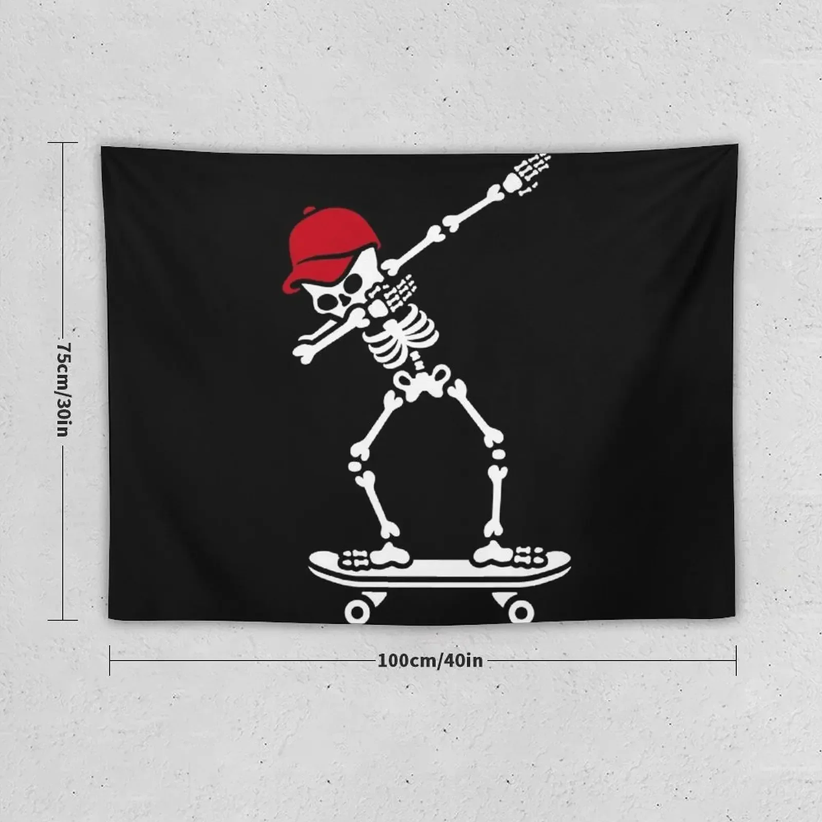 Dab dabbing skeleton skateboard skater Tapestry Things To Decorate The Room Wall Deco Cute Room Things Tapestry