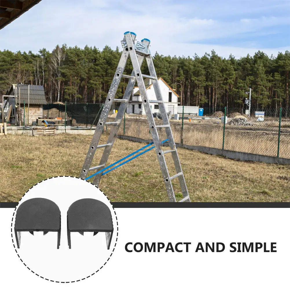 4Pcs Ladder Accessories Core Ladder Foot Protection Thickened Aluminum Alloy Non-Slip Top Covers for Telescopic Folding