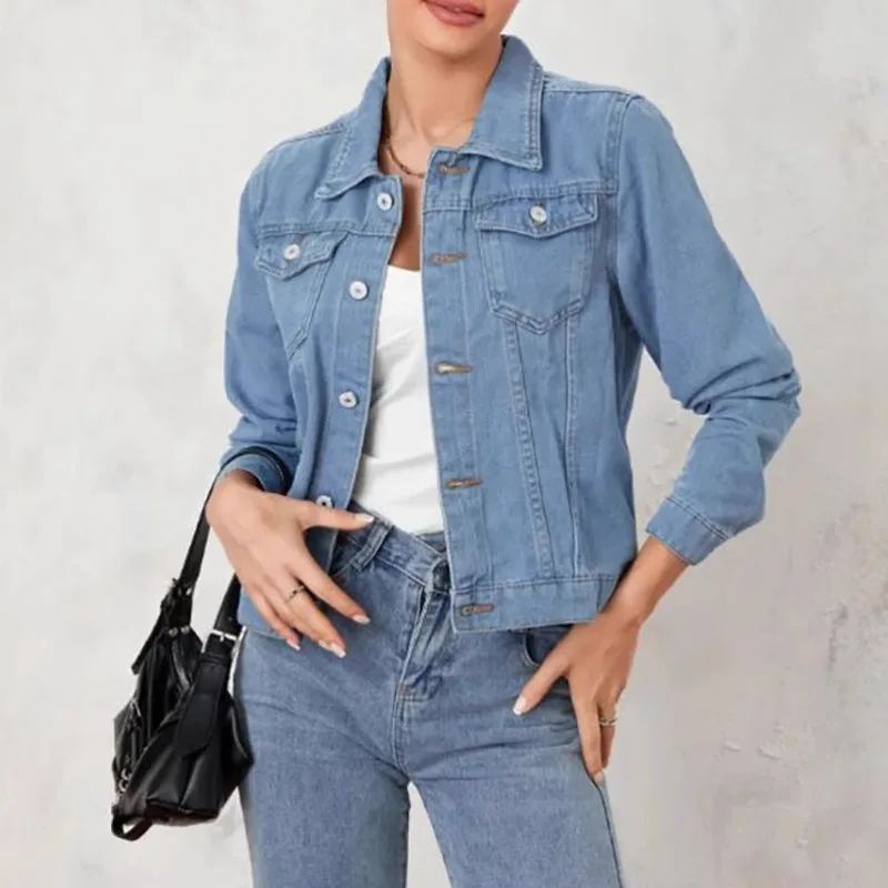 New 2025 Women's Fashion Denim Jacket, Short-Style Fashionable Top Outerwear