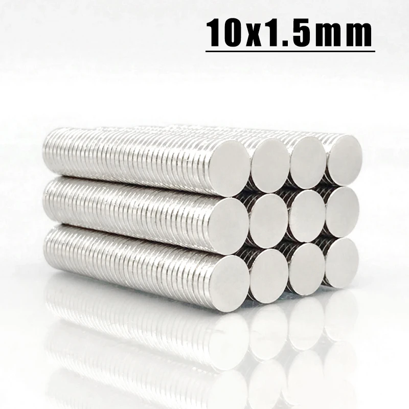 10*1.5mm Magnet 20-1000pcs N35 NdFeB Permanent Magnetic Imanes Neodymium Magnet Fridge Magnets 10x1.5mm Magnet Accessory