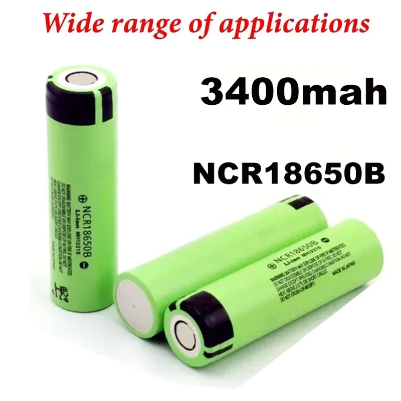 

10PCS NCR18650B Actual Capacity Original 18650 Battery 3.7V 3400mah Lithium Rechargeable Batteries 18650 Cells Li-ion Bateria