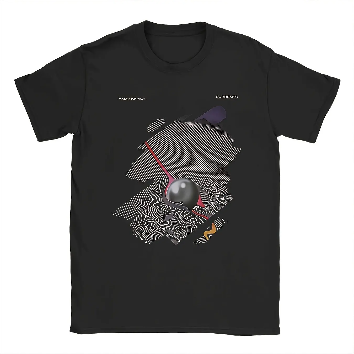 Herren Tame Impala Currents Album Art T-Shirt aus Baumwolle mit ikonischem Logo-Print – Lässiges Musik-Merch-Geschenk für Fans – Detail 7