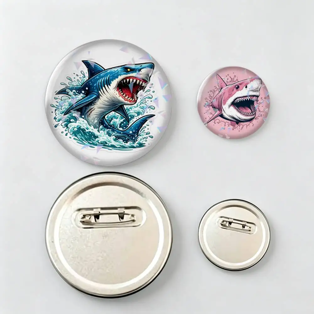Shark-k illustration-n Brooch Metal Decorative Brooch Pins for Backpack Clothes Jacket Accessories,Souvenir.