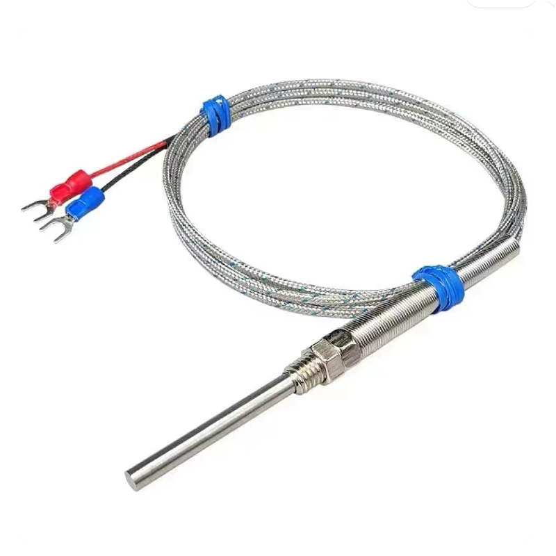 1PCS 1-5M K-Type Thermocouple for Oven Furnace M8 Thread Stainless Steel Temperature Sensor Probe 30-200mm 0-600Degree