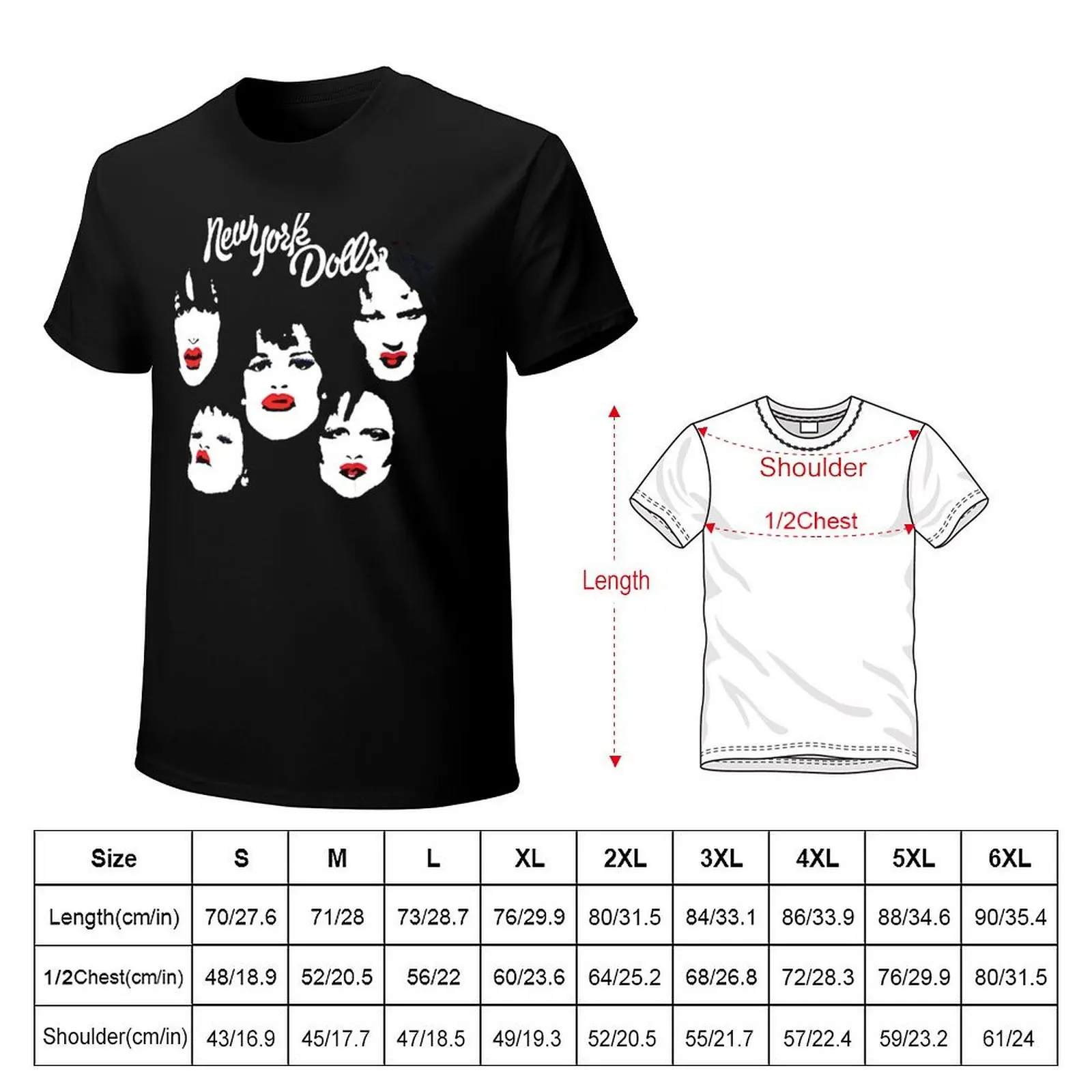 New York Dolls Classic Retro Faces Logo T-Shirt Quick Dry Travel T-Shirt
