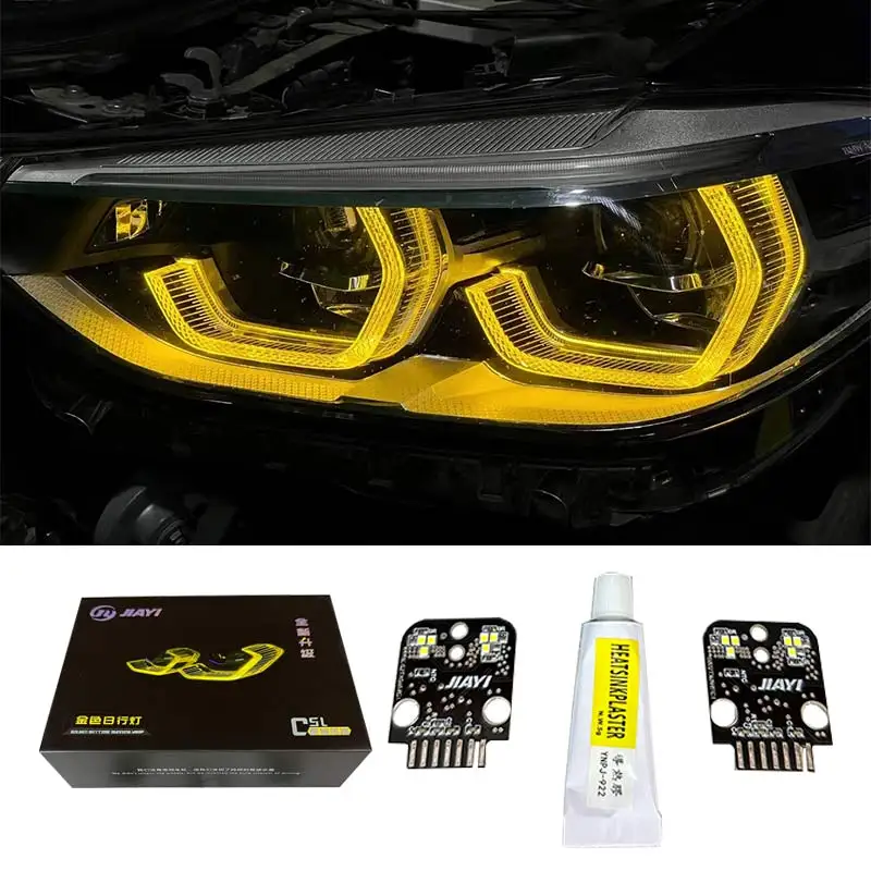 J ONE 18-21 BMW X3 X3M F97 G01 LED Panel X4 X4M G02 Yellow CSL Style DRL Daytime Running Lights