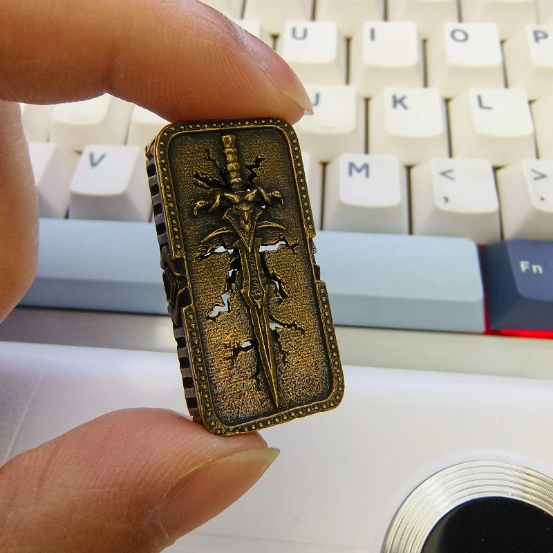 Anime Keycaps World of Warcraft Frostmourne Custom Keycaps for Mechanical Keyboards Key Caps DIY Brass Metal Keycap PC Gifts - view 5