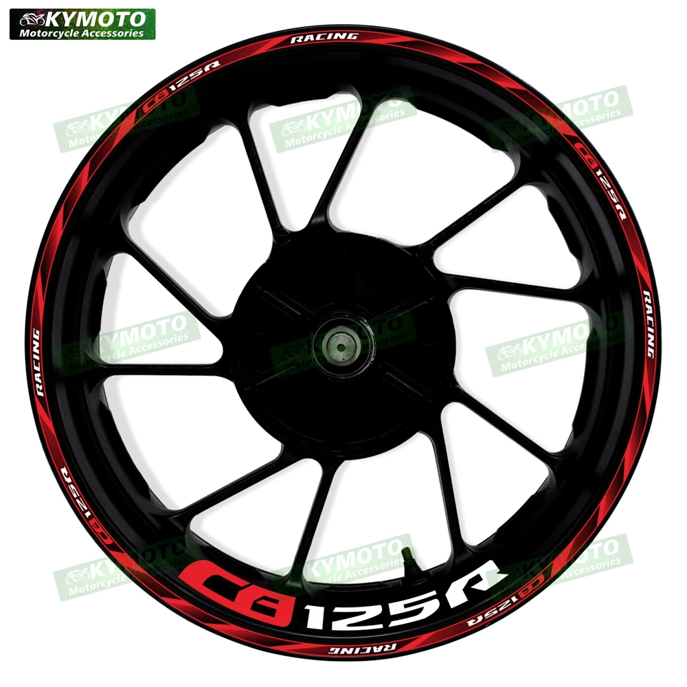 

NEW For HONDA CB125R CB 125R motorcycle 17 inch front and rear wheel stickers modified waterproof reflective wheel rim stickers