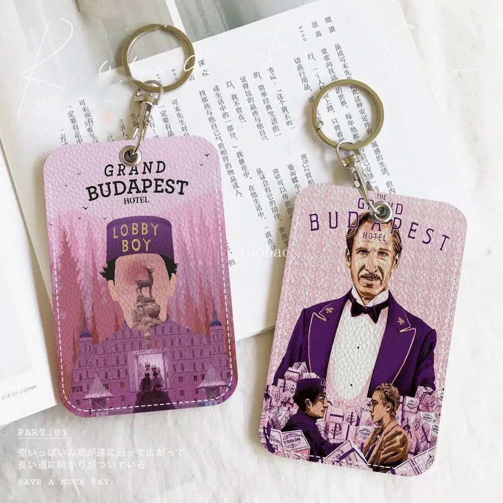 فيلم السفر فندق جراند بودابست حامل بطاقة شخصية مناسبة لحامل الفتيات حافظة بطاقات الباب شارة حامل المفاتيح