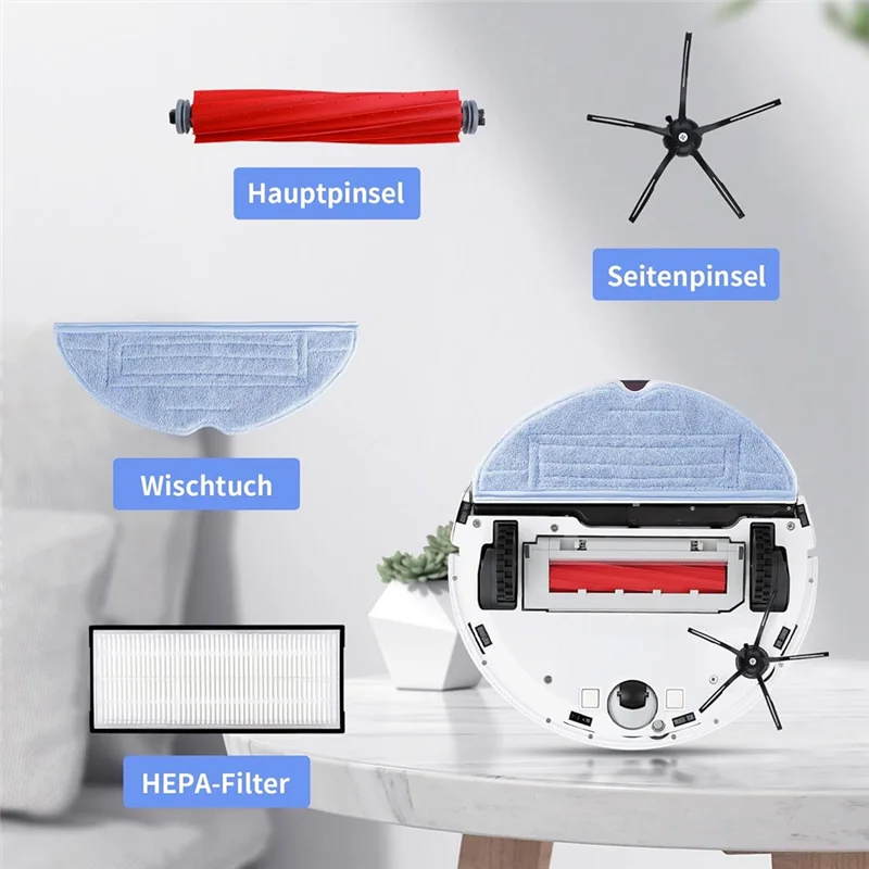 ABNL Per Xiaomi Roborock S7 S7 + S7 Plus S7 Maxv S7 Pro S7 Maxv Ultra Aspirapolvere Principale Spazzole Laterali Filtri HEPA Mop Panno