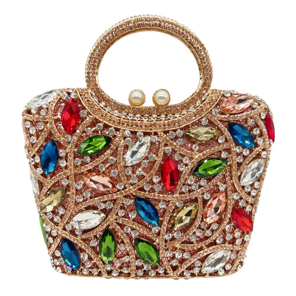 

Diamond-encrusted Dinner Bag Banquet Diamond Clutch Glass Full Of Diamonds Women's Bag Clutch Purse Trendy Glitter Material Tote