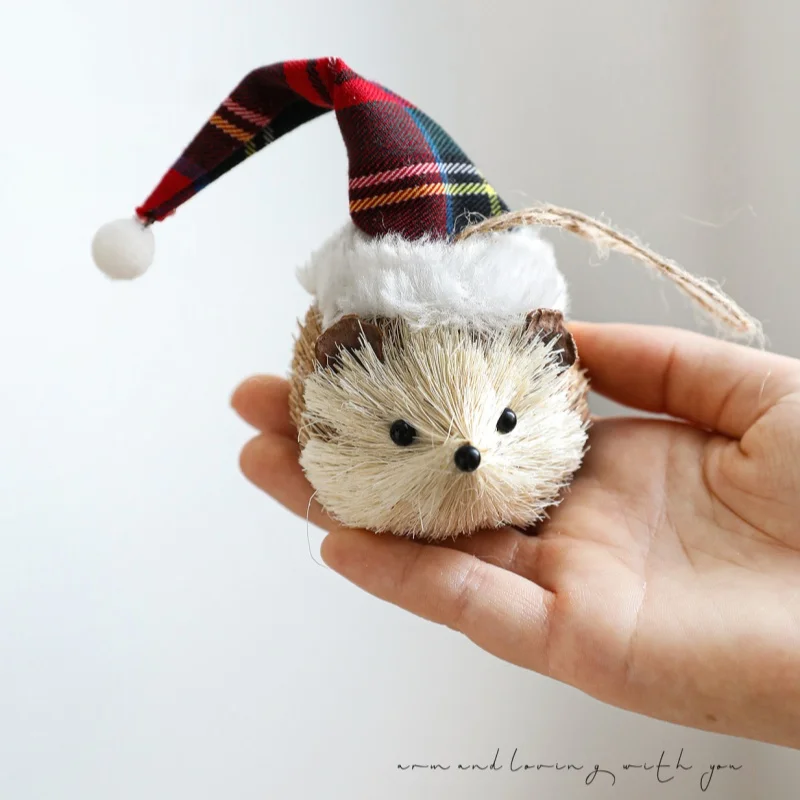 2026 New Year Gift Straw Sisal Cotton Thread Elk Hanging Doll Window Christmas Tree Desktop Decorations Christmas Ornament