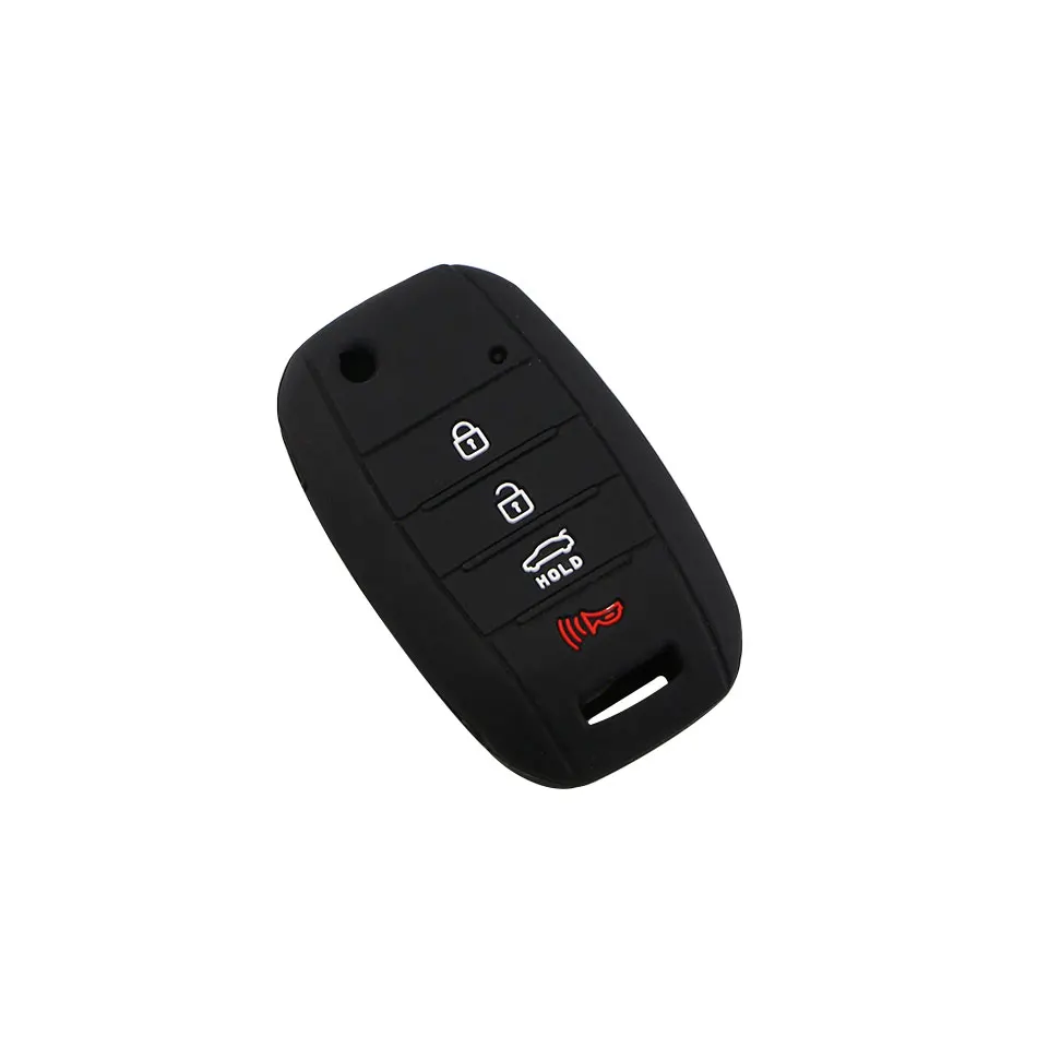 Silicone Key Case for KIA Rio Sportage Ceed Sorento Cerato K2 K3 K4 K5 Cerato Rando Optima Forte 2013 Fob 4 Buttons Cover