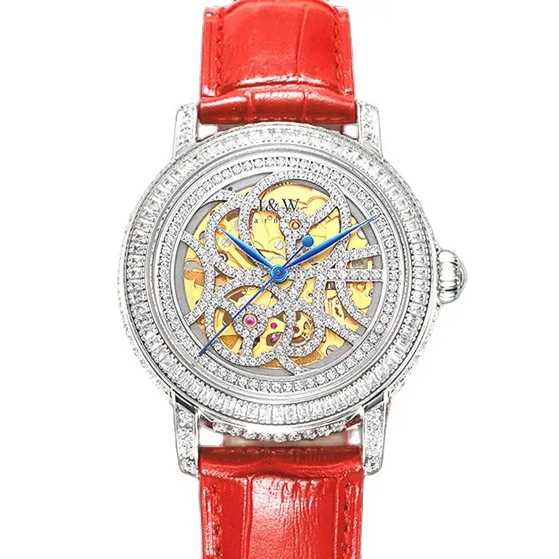 I&W CARNIVAL Switzerland Luxury Japan MIYOTA Automatic Mechanical Women's Watch Rhinestone Waterproof Sapphire Crystal 565L