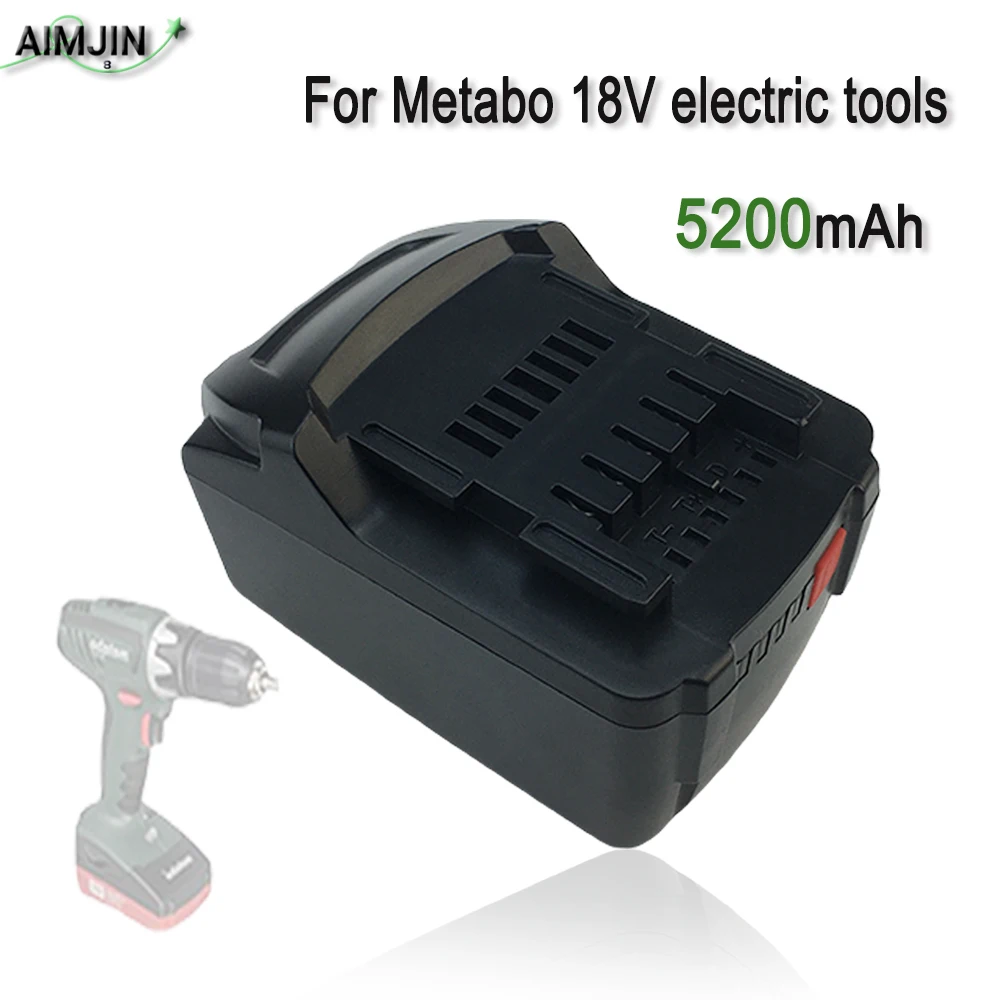 

For Metabo 18V 5200mAh Battery Power Tools Drill Driver Wrench Hammer Grinder Battery Replace