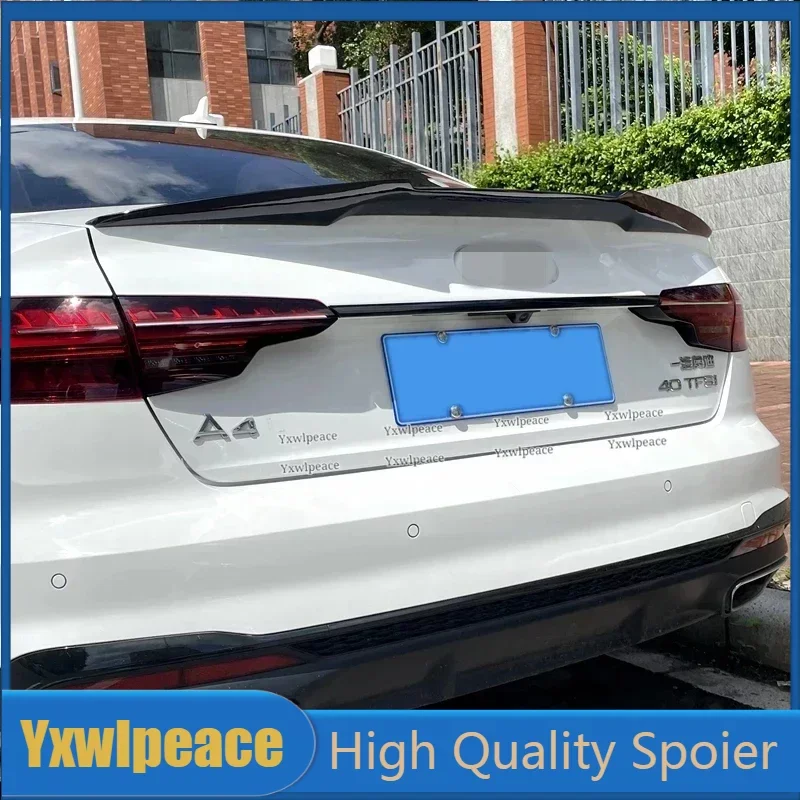 For Audi A4 B8 Spoiler 2009 2010 2011 2012 2013 2014 2015 2016 High Quality ABS Plastic Car Rear trunk cover wings spoiler 