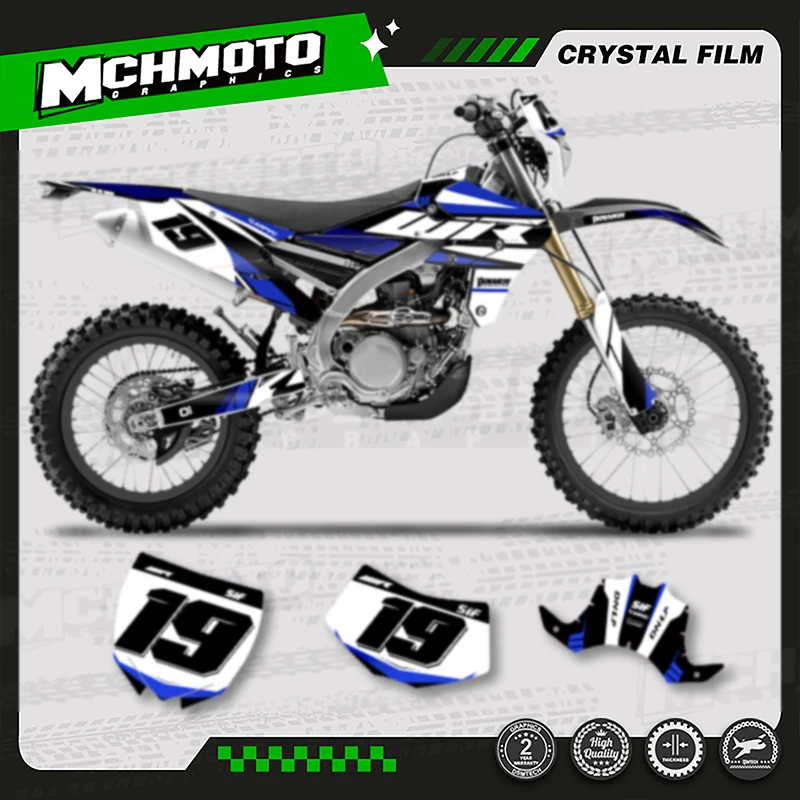 

MCHMFG обтекатель мотоцикла, графическая наклейка, наклейка для YAMAHA YZF450X 2015 2016 2017 2018 WRF450 2016 2017 2018, номер имени на заказ