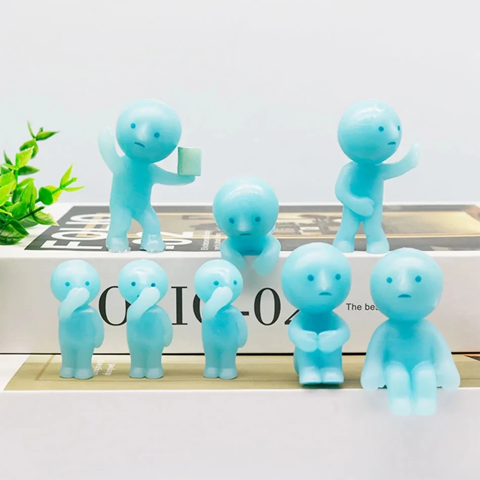 Heiß begehrte Smiski Hippers Mini Blind Box – Schlafzimmer-Fitness-Thema | Leuchtende Puppen-Ornamente | Ideales Geschenk für Liebhaber der Heimdekoration – Detail 1