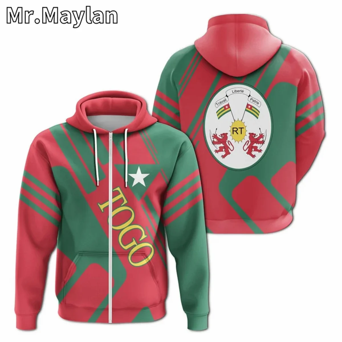 AFRICAN HOODIE Country TOGO Flag 3D Full Printed Unisex Hoodies Men/Women Streetwear Zip Pullover Casual Jacket Tracksuits W-033