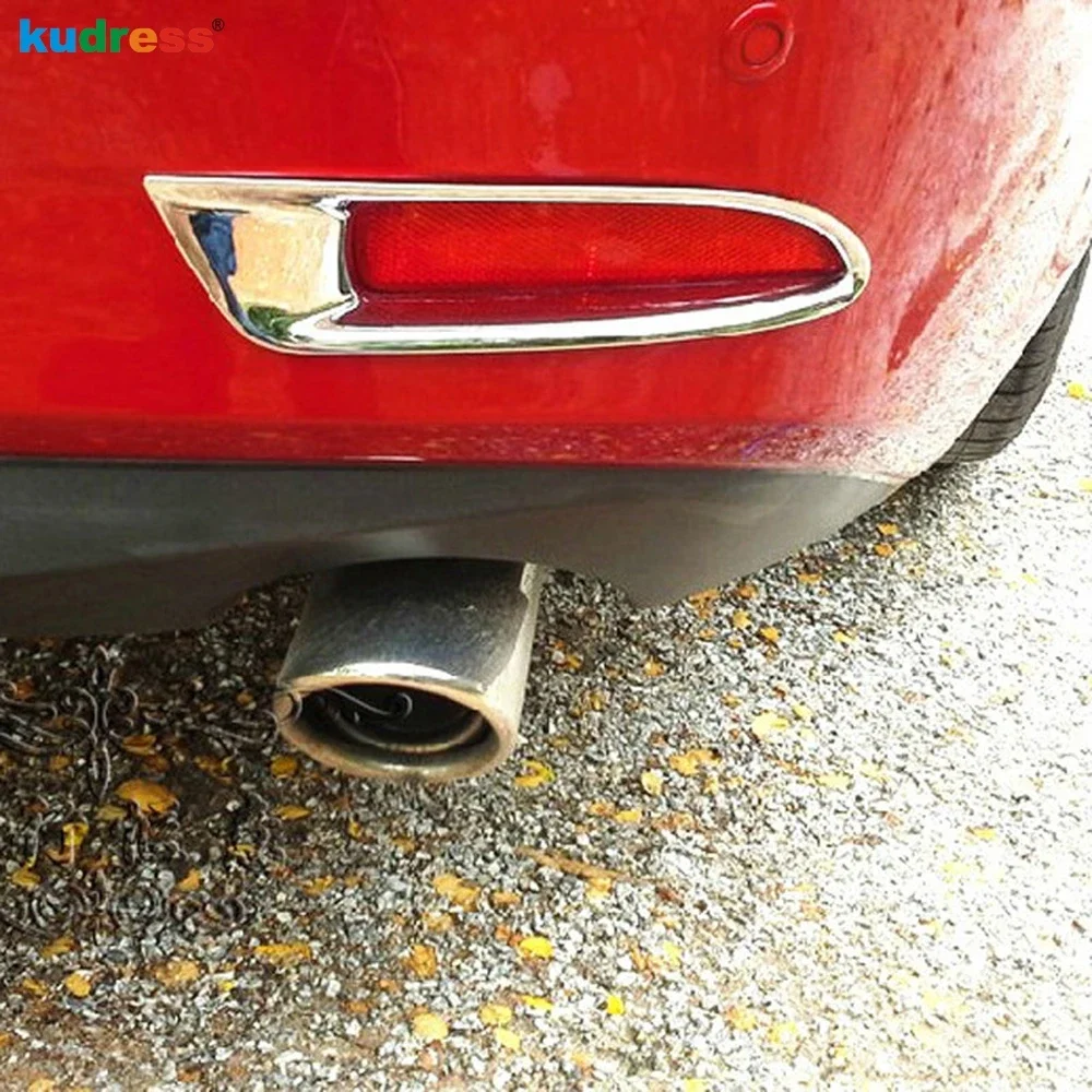 الخلفية الضباب الخفيف غطاء المصباح الكسوة لمازدا 6 Mazda6 Atenza 2013 2014 2015 كروم اكسسوارات السيارات الذيل فوجليت الضباب الحافة الزخارف