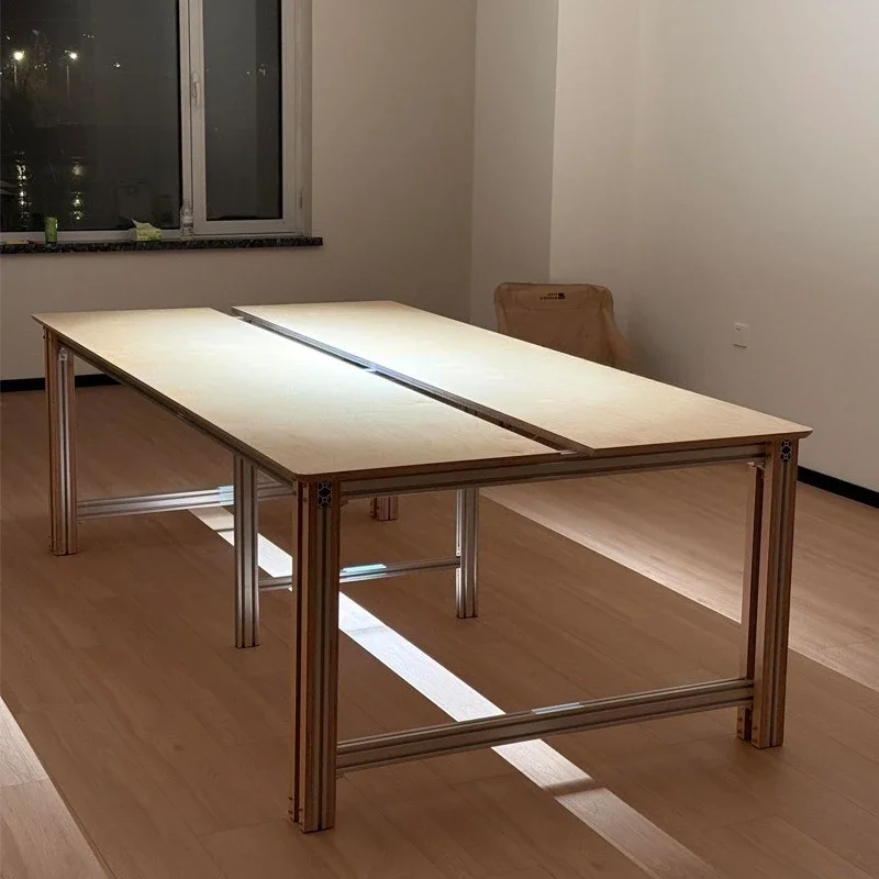 Aluminum Profile Birch Ocean Board Desk Computer Desk