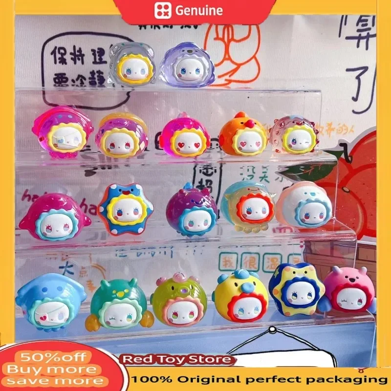 New Emma Secret Forest Series New Blind Box Desktop Decor Toys Gift Ocean Bubble Cute Granules Animal Ornament Grain Mystery Box