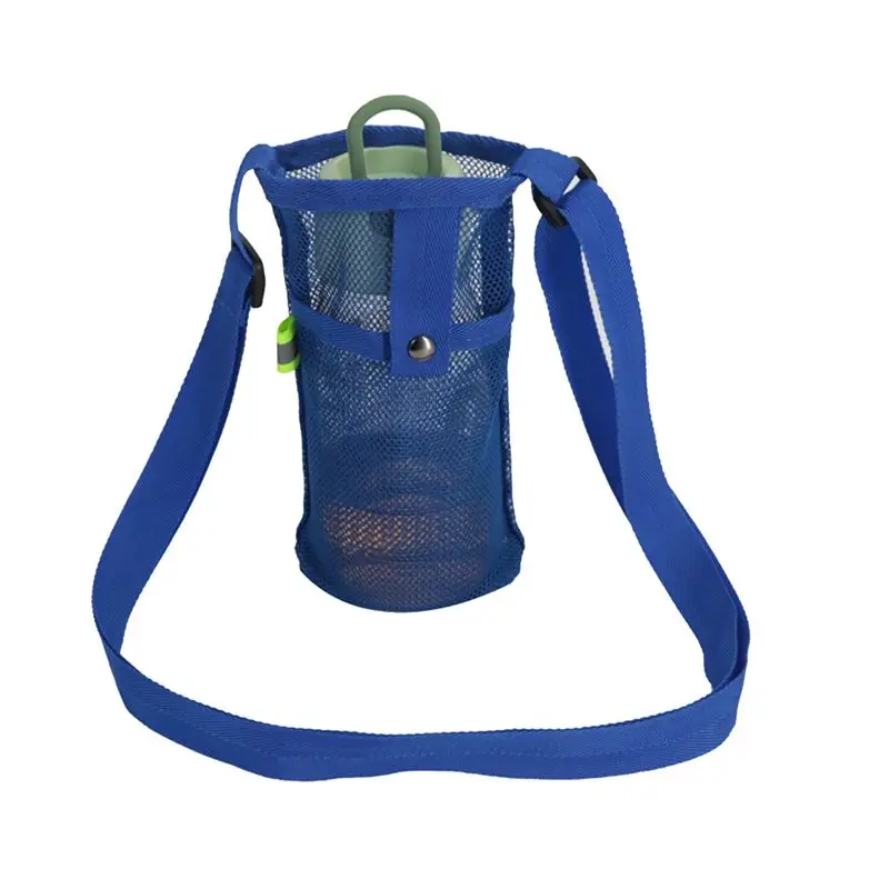 ABJX Outdoor Sport Water Cup Cover Mobile Phone Bag Camping Accessories Mesh Cup Sleeve Pouch Portable Visible Bag,Blue DROP SHI