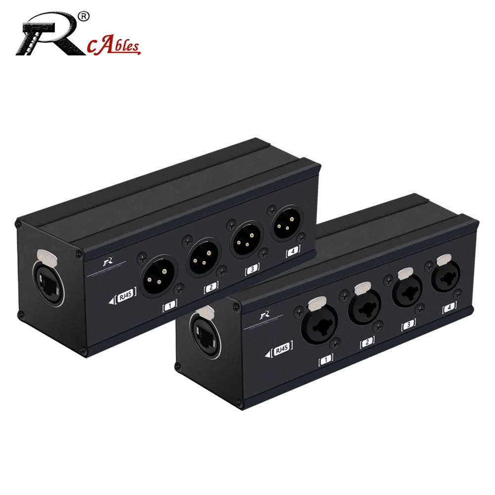 1ШТ/1 пара 4-канальный XLR/DMX Аудио STP RJ45 Cat5 Ethernet-удлинитель XLR-удлинитель-трансивер для живой сцены, студии звукозаписи