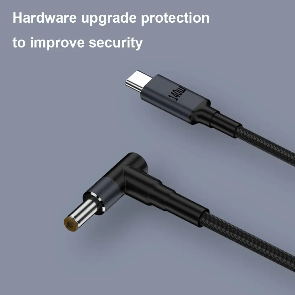 180CM Laptop USB Type C to DC Cable 20V 7A Emark Chip Power Supply Cord 5.5X2.5mm Multiple Models for HP/Dell/Asus