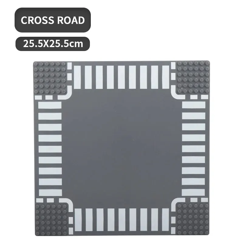 32X32 Klassieke Road Bouwsteen Bodemplaat Stad Uitzicht Verkeer Road Figuren Bouw Speelgoed Bakstenen 32 Dots Plastic Grondplaten