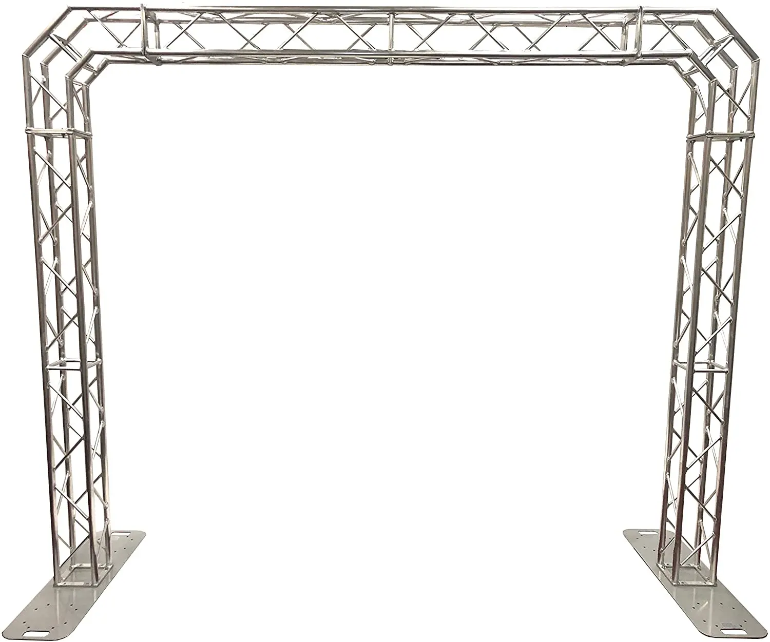 6.56ft عرض الحدث مربع قوس عدة الهدف آخر صندوق التلفزيون جبل DJ ضوء المتكلم حامل الإضاءة الأرض دعم نظام الجمالون