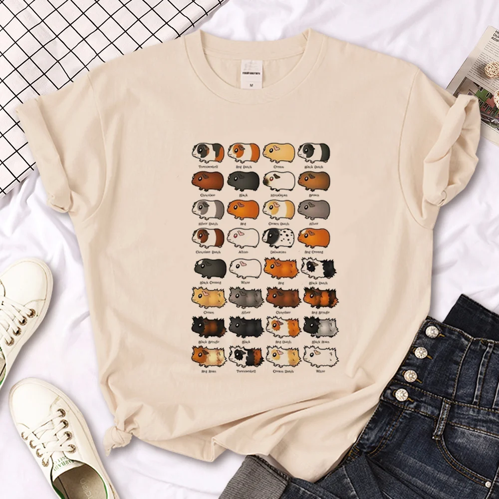 Hamster tshirt women funny harajuku comic t-shirts girl 2000s graphic streetwear clothing