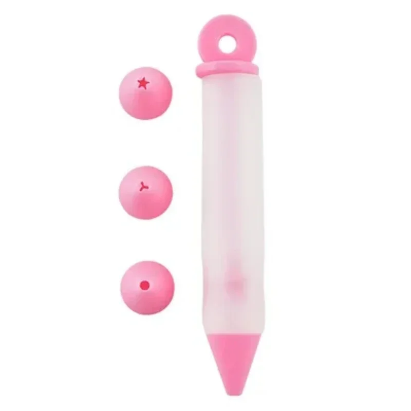 1pc Pastry nozzles Silicone Writing pens Chocolate decorating tools Drizzles Cream cups Cookies Tube nozzles Kitchen accessories