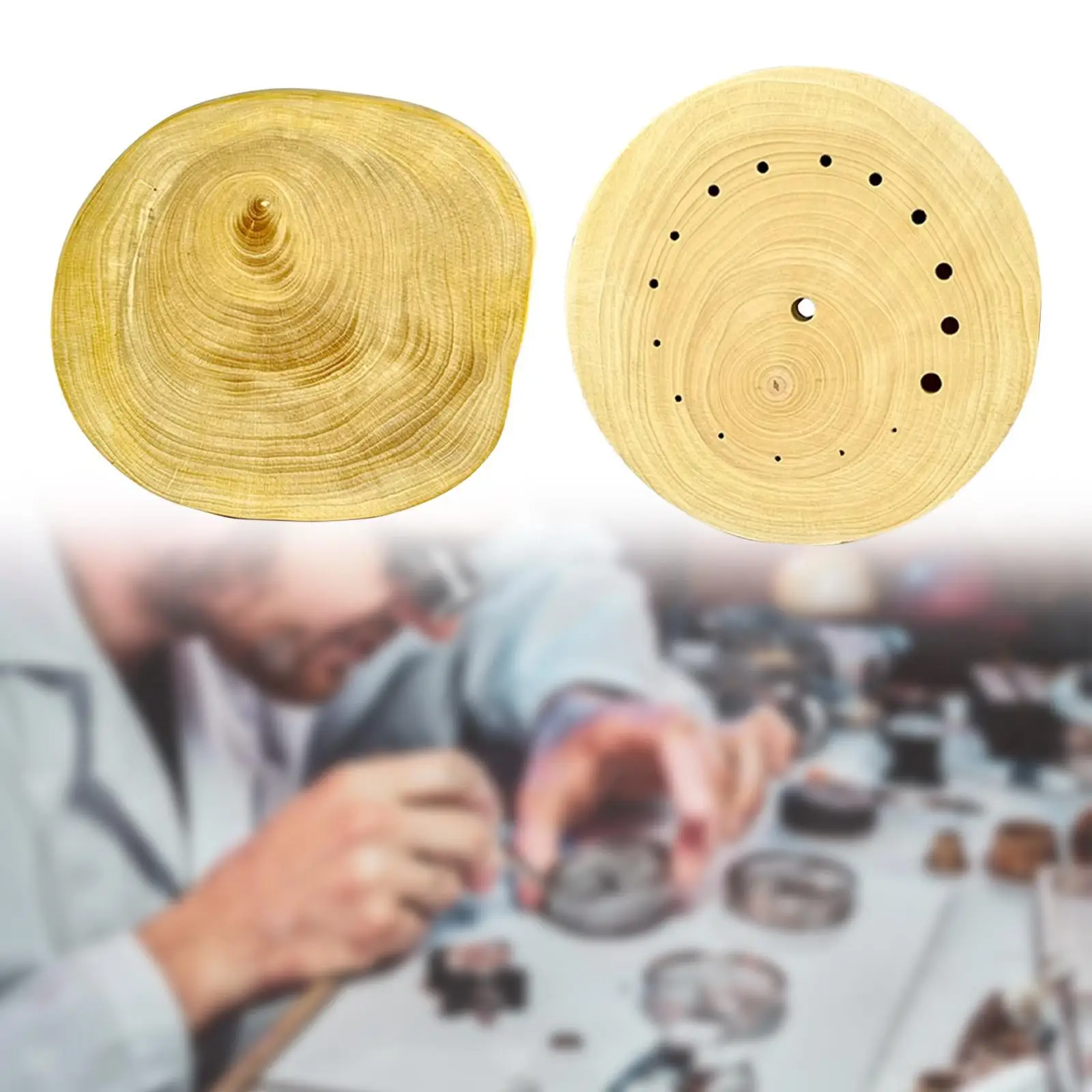 Wooden Watch Movement Base Lightweight Anti-slip Easy to Use Professional Watch Repair Tool Movement Repair Pad Watchmakers