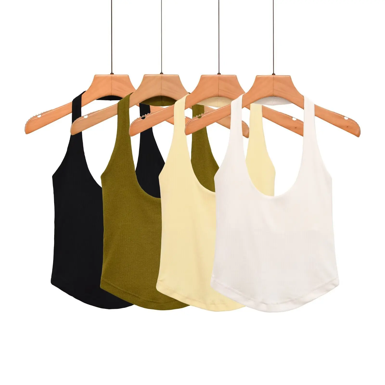 Maxdutti Women's Clothing Autumn 2026 New Fashionable Spicy Girl Round Pose Slimming Hanging Neck Collar Sleeveless Vest