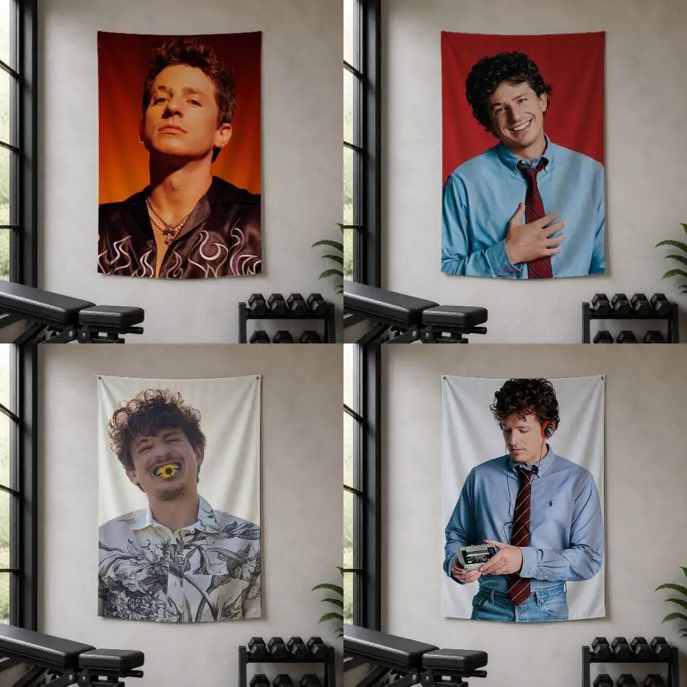 Charlie Puth Decorative Hanging Flag with Grommets for Garage Bedroom Dorm Wall Decor