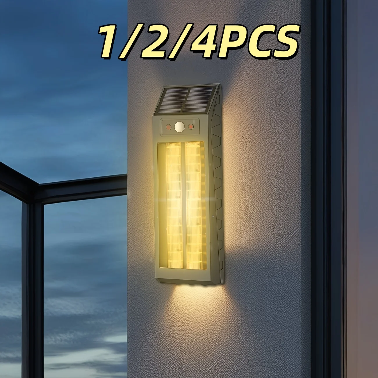 

4/2/1 шт. солнечные настенные светильники, наружные светильники с автоматическим датчиком движения для украшения Хэллоуина, для садов, Рождества, дворов