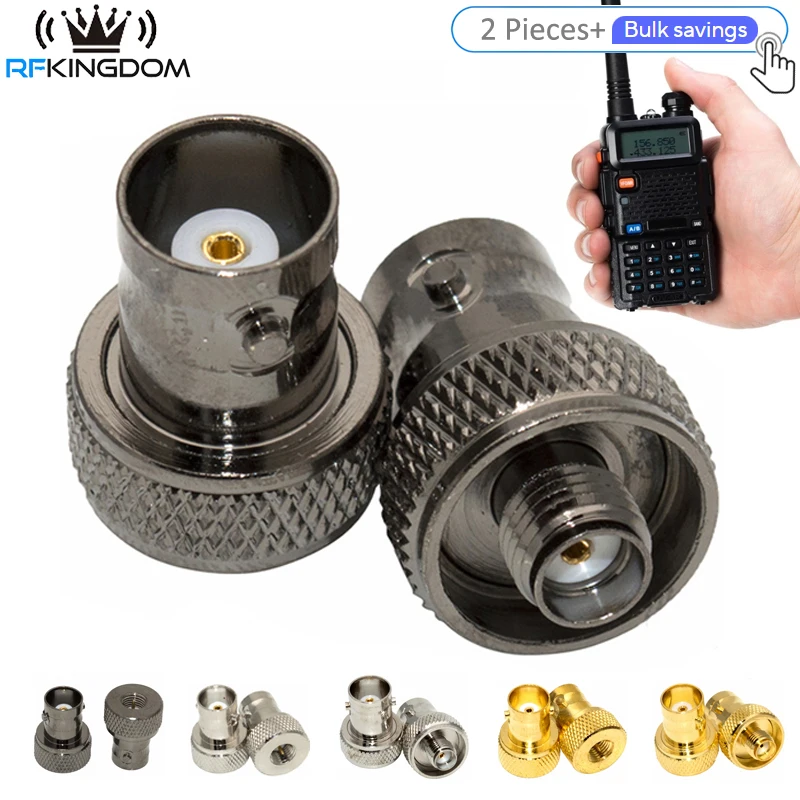 Zwart BNC Vrouw naar Sma Vrouwelijke Connector Adapter Antenne Adapters voor Baofeng Radio UV-5R UV-5RA UV-5RB UV-5RC UV-5RD