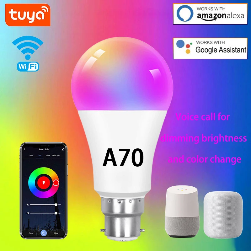 10W 15W 18W Smart LED Bulbbing Band Wi-Fi, RGB, CW, WW, Alexa, Google Assistant Compatible, Graffiti Smart Life, Decoration, B22