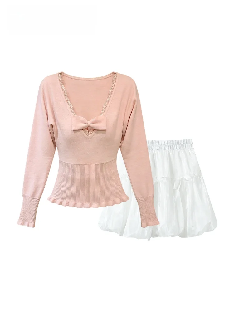 

Faionable plus Size Women's Long Sve T-irt And ort Skirt Set Early Spring New Sle Cara CLUB Big Size Sister Trendy