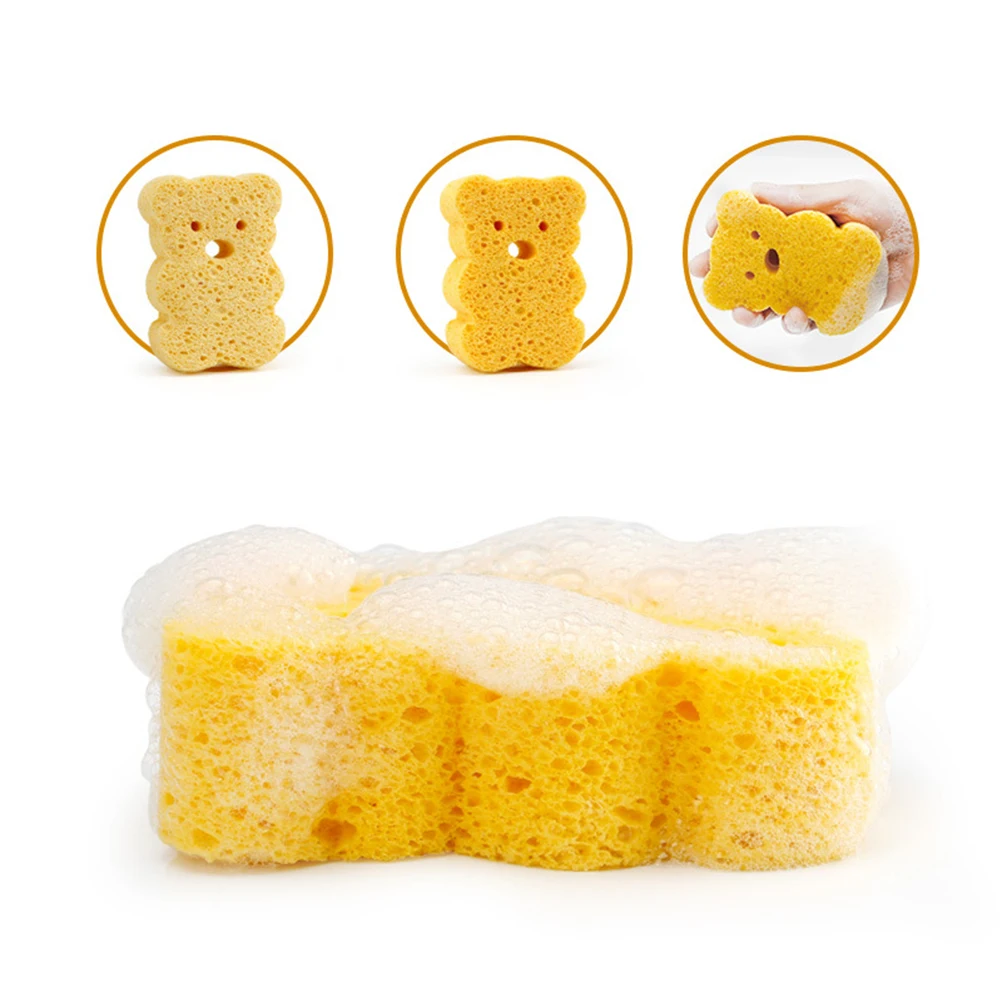 

6pcs Baby Bathing Sponge Loofah Scrubber Animal Shapes Highly Absorbent Easy Clean Non Phosphor Fun Duck