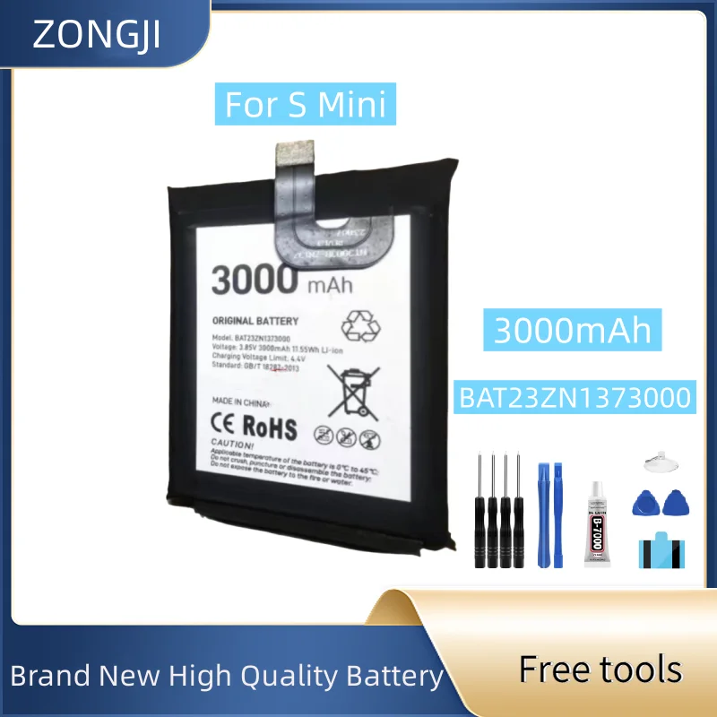 New Battery BAT23ZN1373000 3.85V 3000mAh For S Mini phone battery + Free Tools