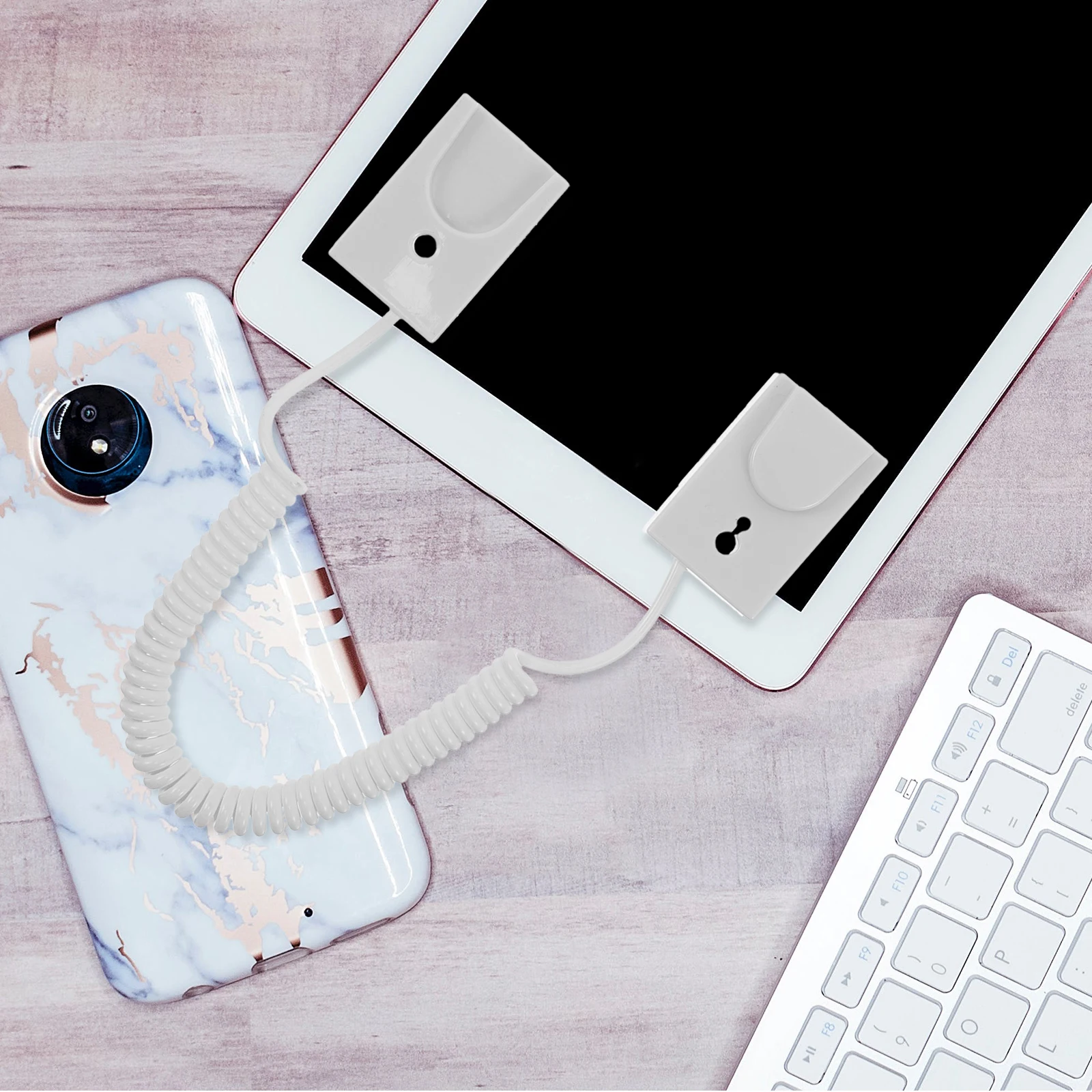 

Self-Adhesive Anti-Loss Spring Rope Remote Leash Universal Remote Control Holder Easy Install Elastic Phone Security Cable