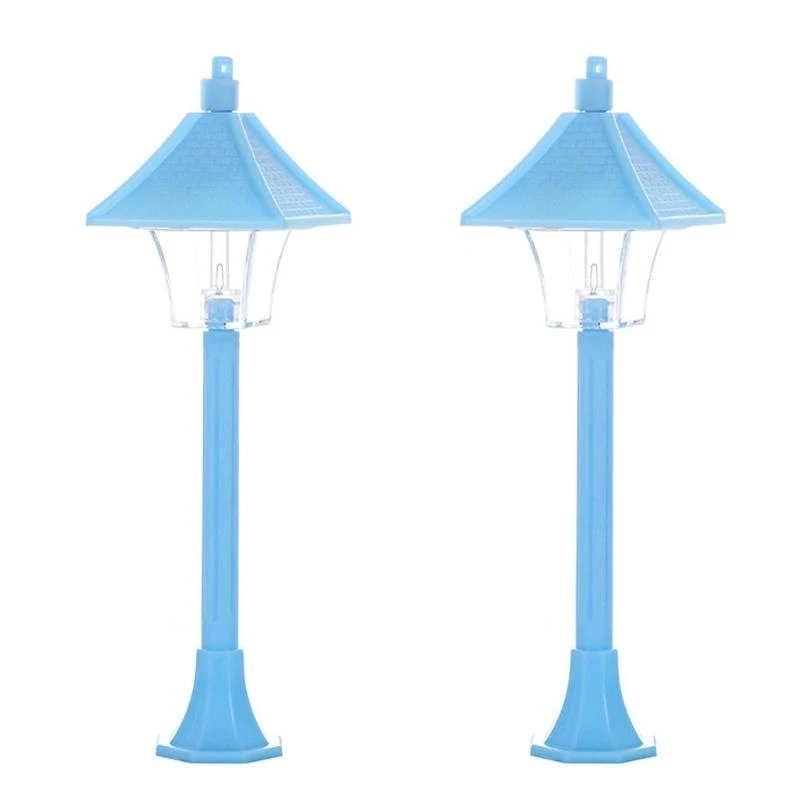

Miniature Street Lamp Model Pathway Light Landscape Lamp for Dollhouses and Garden Scene Displaying Accessories 2PCS