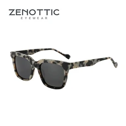 ZENOTTIC Vintage Square Polarized Sunglasses Women Trend Shade Handmade Acatate Polarized Sun Glasses for Outdoor GS5108